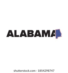 Alabama map logotype vector on white background