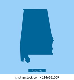 Alabama map vector