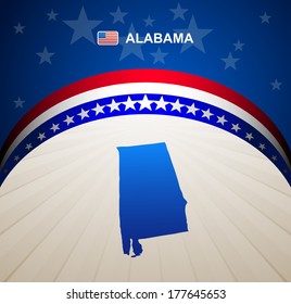 Alabama map vector background