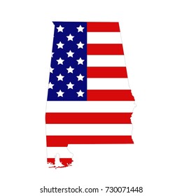 Alabama map, vector illustration isolated on white background