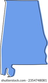 alabama map, alabama vector, alabama outline, alabama