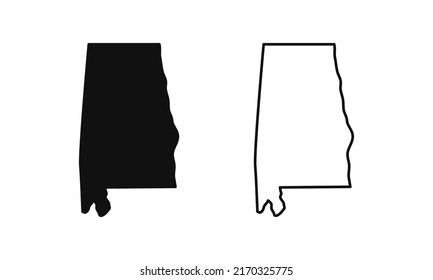 2,708 Alabama outline Images, Stock Photos & Vectors | Shutterstock