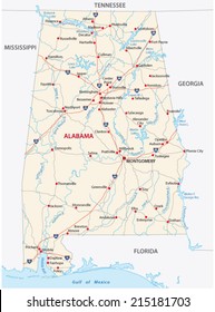 Alabama Road Map