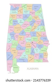 detailed map of alabama