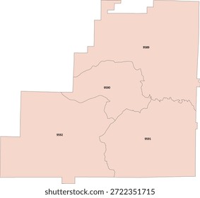 Alabama State Clay County Vektor Volkszählung Polygon der Volkszählung Tiger 2020