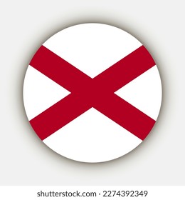 Alabama state flag. Vector illustration.