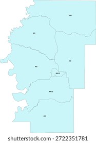 Alabama State Hale County vector Census Tract polygon based on Tiger 2020 Census Data