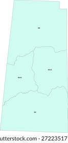Alabama State Lamar County vector Census Tract polygon based on Tiger 2020 Census Data