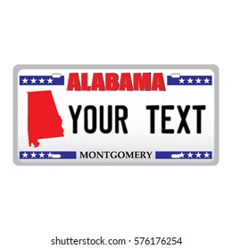 Alabama State License Plate blank for your text design vector illustrations