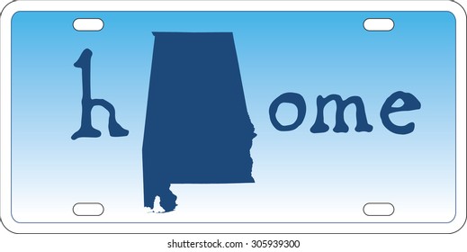 Alabama state license plate vector