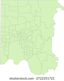 Alabama State Madison County Vector Census Tract polígono basado en datos del censo de Tiger 2020