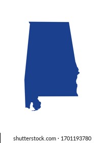 Alabama State Map. Vector Design illustration