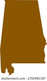 Estado de Alabama Mapa Vector USA
