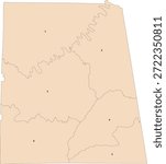 Alabama State Randolph County vector Census Tract polygon based on Tiger 2020 Census Data