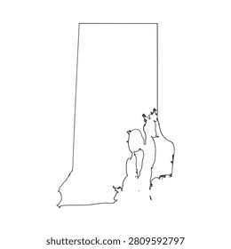 Alabama State Silhouette On White Background Linear Graphic