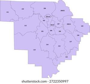 Polígono do Censo do vetor do Condado de Walker do Alabama baseado em Dados do Censo 2020 do Tigre