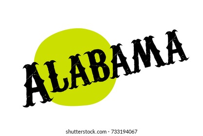 ALABAMA sticker. Authentic design graphic stamp. Original series.