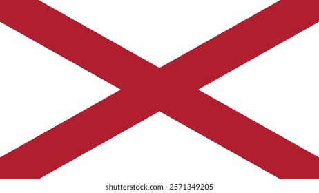 Alabama US State Flag Vector Illustration