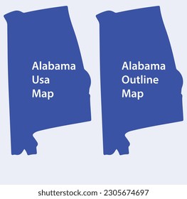 alabama usa map stroke vector