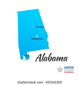 Alabama USA State Map