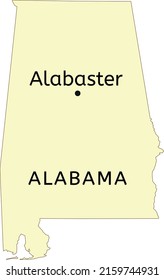 Alabaster City Location On Alabama Map