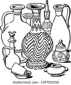 Alabaster is a form of silicate that is found in great abundance throughout Europe It is white and can be scratched with the nail vintage line drawing or engraving illustration.