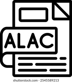 ALAC Line Icon Vector Design