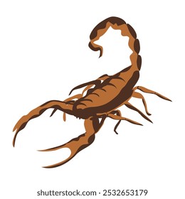 alacran que é traduzido como Scorpiones. Escorpião marrom com ferrão. 