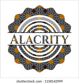 Alacrity arabesque emblem background. arabic decoration.