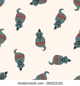 Aladdin Genie , cartoon seamless pattern background