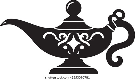 Aladdin lamp Vector, Aladdin lamp Silhouette, Aladdin lamp icon set, Aladdin lamp logo ,Vector illustration, Vector Graphic, EPS 10 , clip art work,