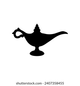 Aladdin lamps vector isolated on white background.