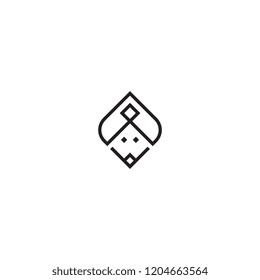 Aladdin logo vector with line art style for brand or identity