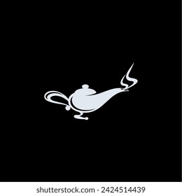 Aladin genie lamp vector logo