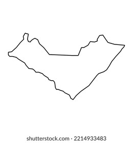 Alagoas Map, state of Brazil. Vector Illustration.