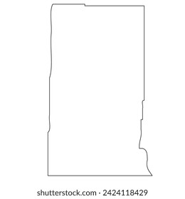 Alamance County, North Carolina. Outline of the map