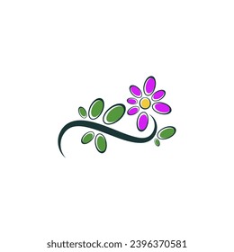 alamanda flowers logo vector graphic for florist boutique and cosmetic