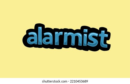 Diseño vectorial de escritura ALAMIST sobre fondo amarillo muy simple y muy fresco