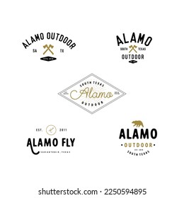 Alamo Outdoor vintage Logo Vector