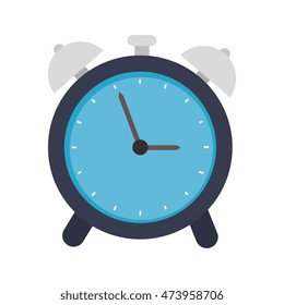 alamr clock watch time technology object vector illustration
