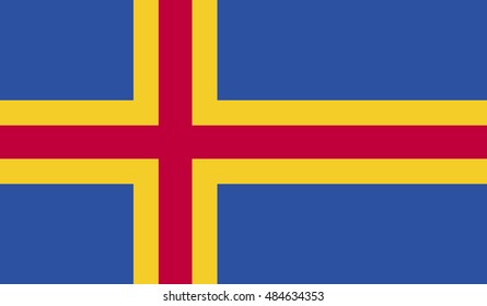 Aland country flag - vector