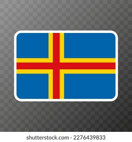 Aland flag, official colors and proportion. Vector illustration.