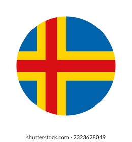Aland flag simple illustration for independence day or election
