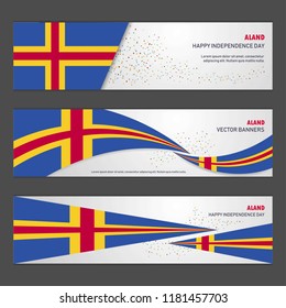 Aland independence day abstract background design banner and flyer, postcard, landscape, celebration vector illustration