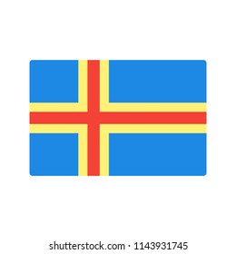 Aland islands Flag Vector