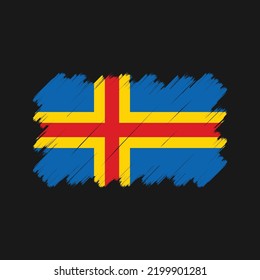 Aland Islands Flag Vector. National Flag
