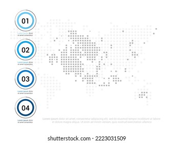 Aland Islands map of dots gray for presentation. Creative concept for infographic.