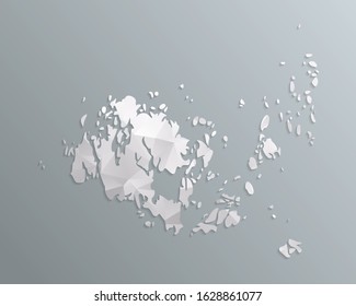 Aland Islands map gray in polygonal style on dark background. isolated vector illustration eps 10.