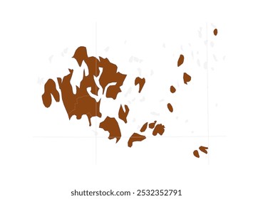 Aland Islands Map in Northern Europe: Illustration of the European Archipelago - with its neighbors