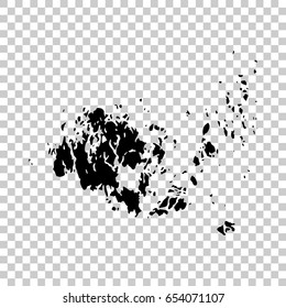 Aland map isolated on transparent background. Black map for your design. Vector illustration, easy to edit.
